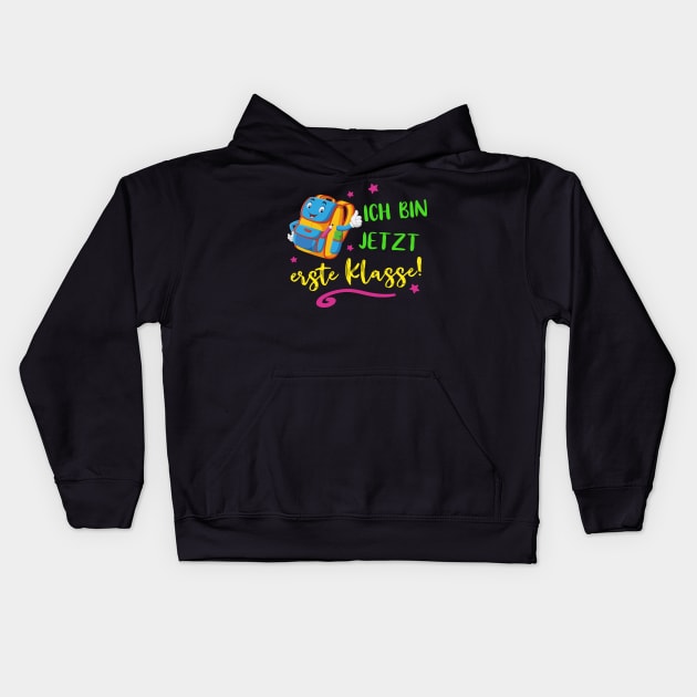 Schulkind Erste Klasse Schulanfang Geschenke Kids Hoodie by Foxxy Merch